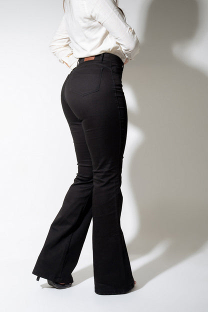 Black Shaping Flare Pants That Won't Fade