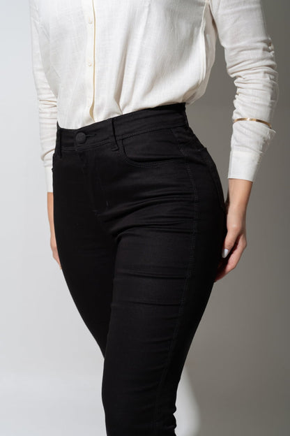 Black Shaping Flare Pants That Won't Fade